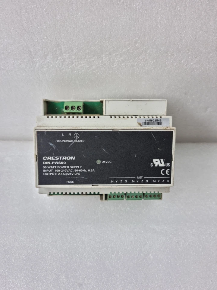 Crestron DIN-PWS50 50 Watt Power Supply (Used Working Condition)